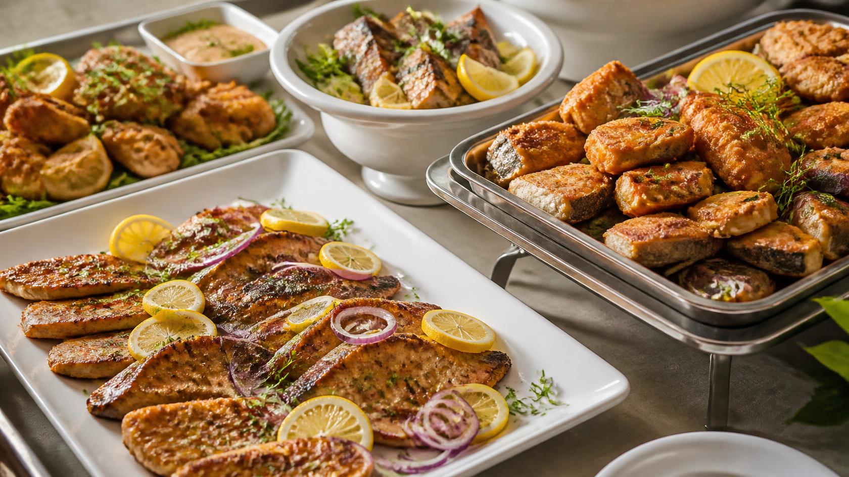 Party order seafood and chicken dishes from Akka Meen Sapadu, Karaikudi